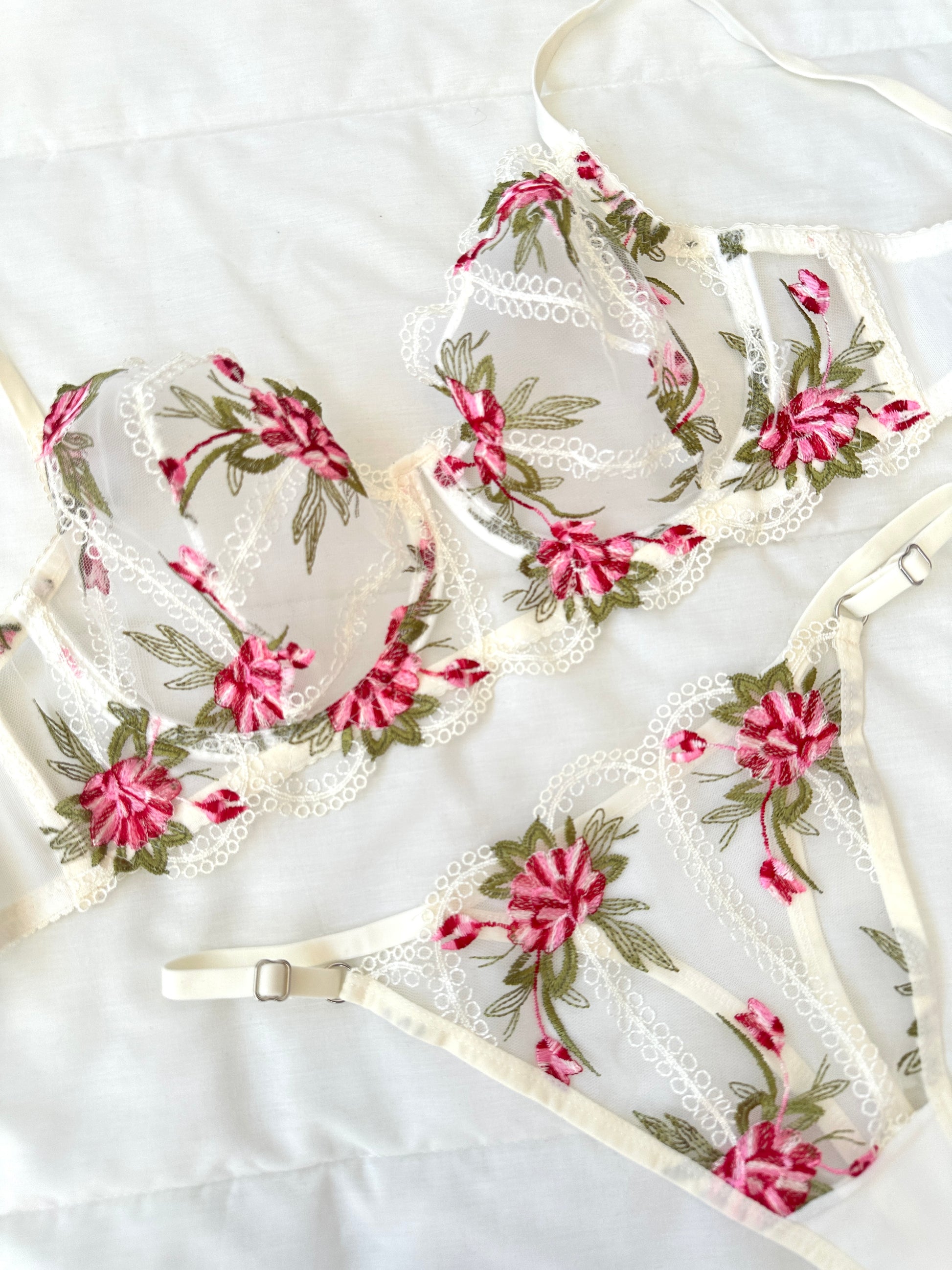 Estelly Ekru Bralet Takım (Büyük Beden)