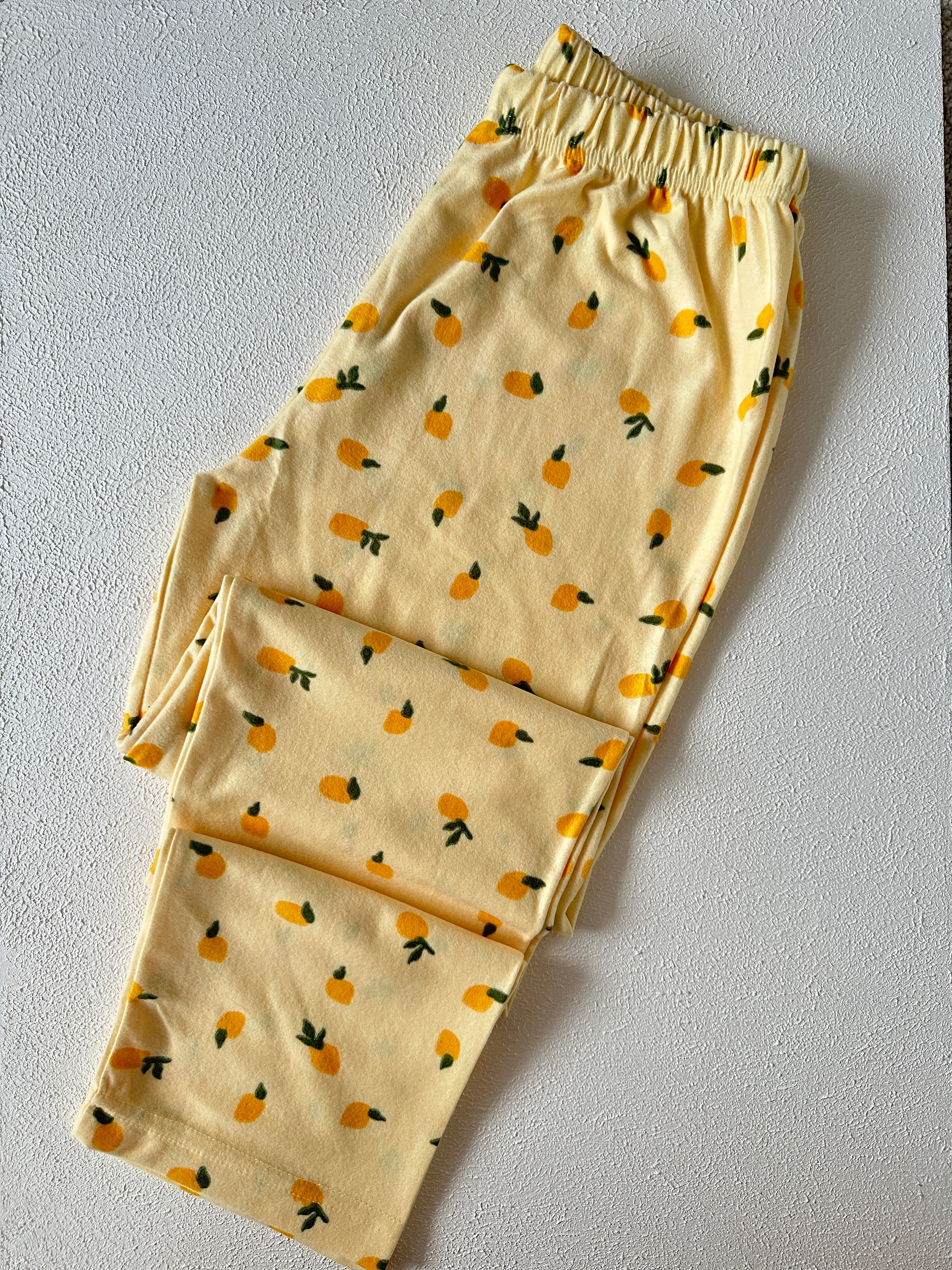 Sarı Ananas Desenli Pijama Takımı