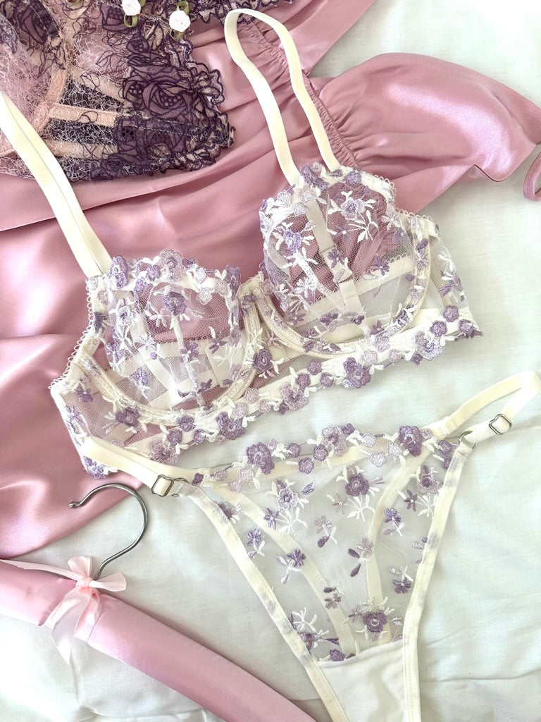 Lana Ekru Bralet Takım