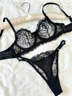 Siyah Marte Bralet Takım (Büyük Beden)