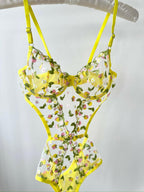Carety Sarı Bodysuit