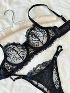 Siyah Marte Bralet Takım (Büyük Beden)