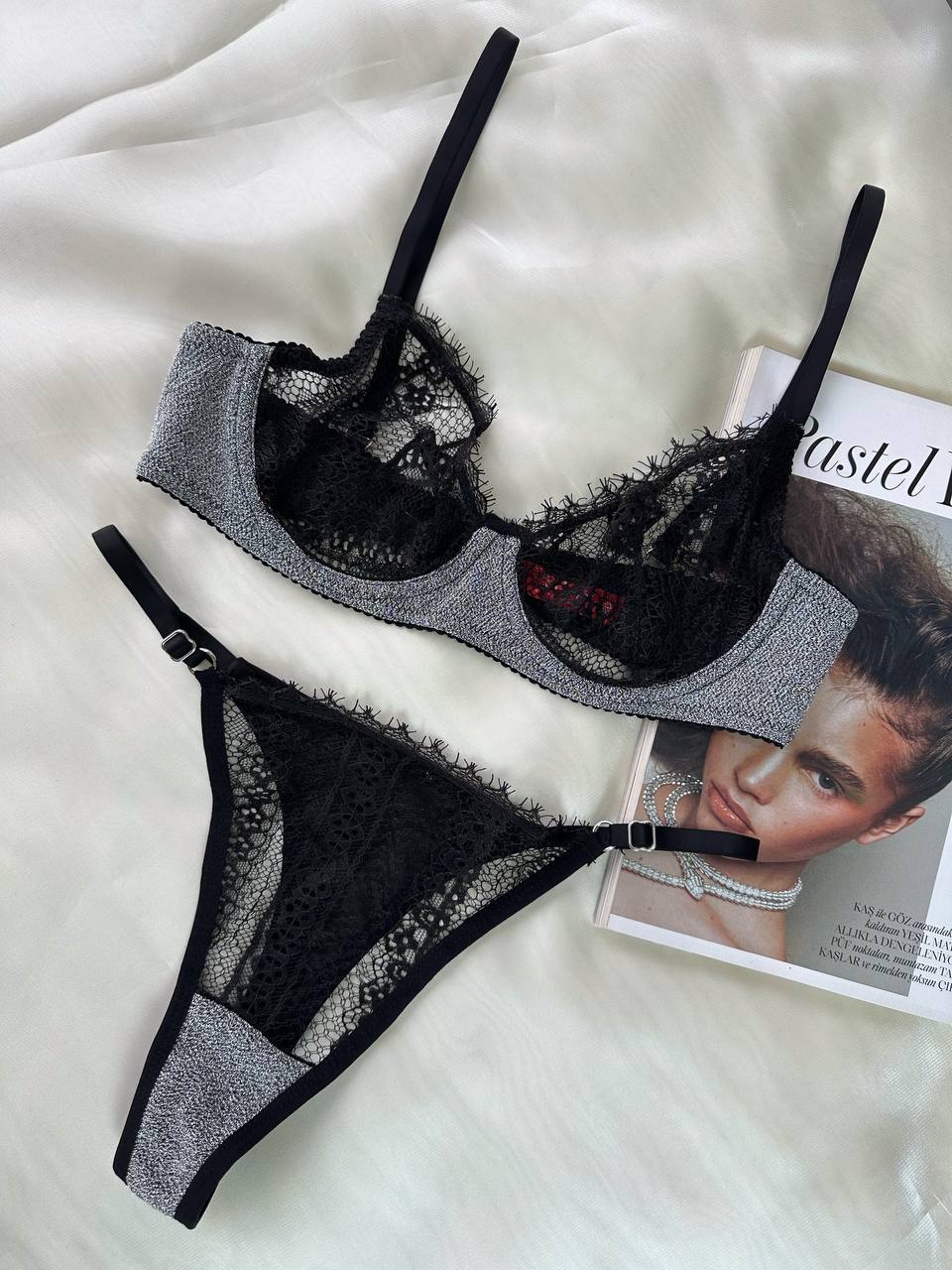 Laddy Gri Bralet Takım