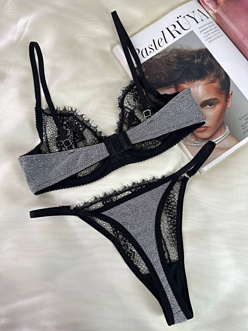 Laddy Gri Bralet Takım