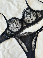 Siyah Marte Bralet Takım (Büyük Beden)