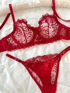 Kırmızı Marte Bralet Takım (Büyük Beden)