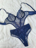 Peony Lacivert Bodysuit.