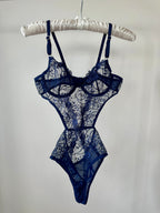 Peony Lacivert Bodysuit.