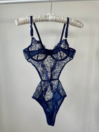 Peony Lacivert Bodysuit.