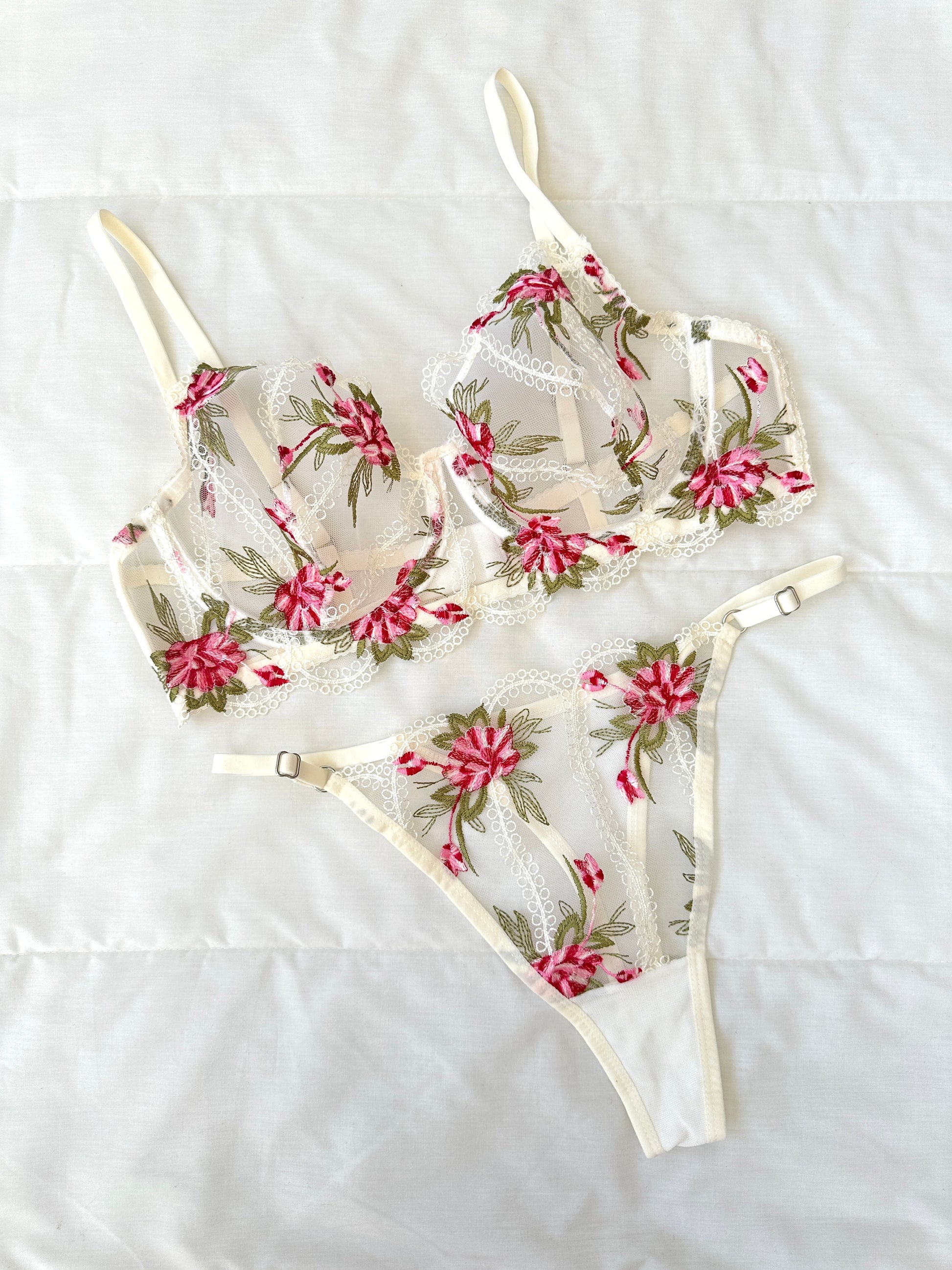 Estelly Ekru Bralet Takım (Büyük Beden)