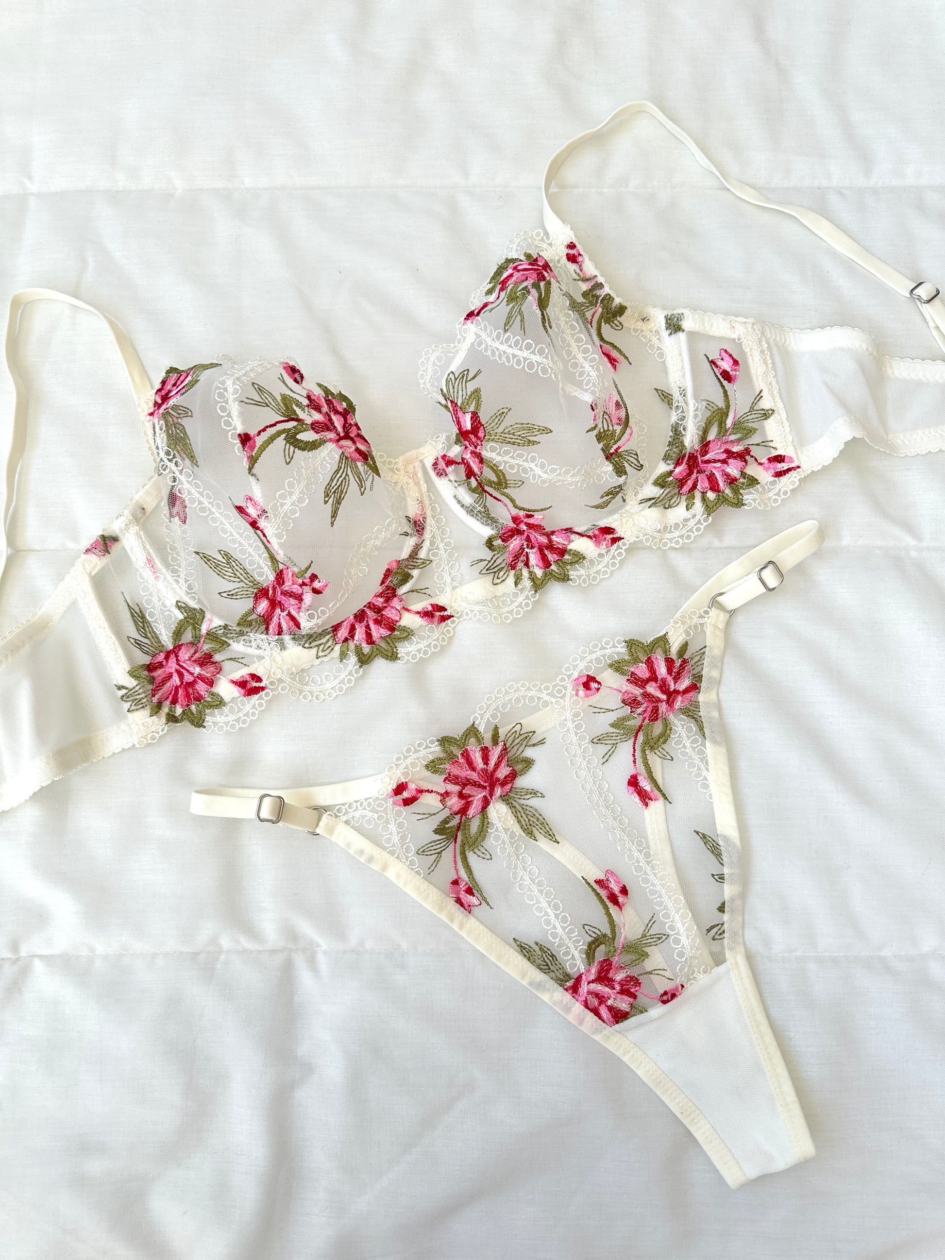 Estelly Ekru Bralet Takım (Büyük Beden)