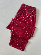 Kırmızı Puantiyeli Pijama Takımı