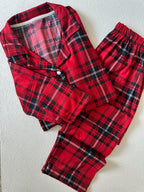 Kırmızı Ekoseli Pijama Takımı