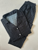 Siyah Puantiyeli Pijama Takımı
