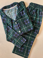 Yeşil Ekoseli Pijama Takımı