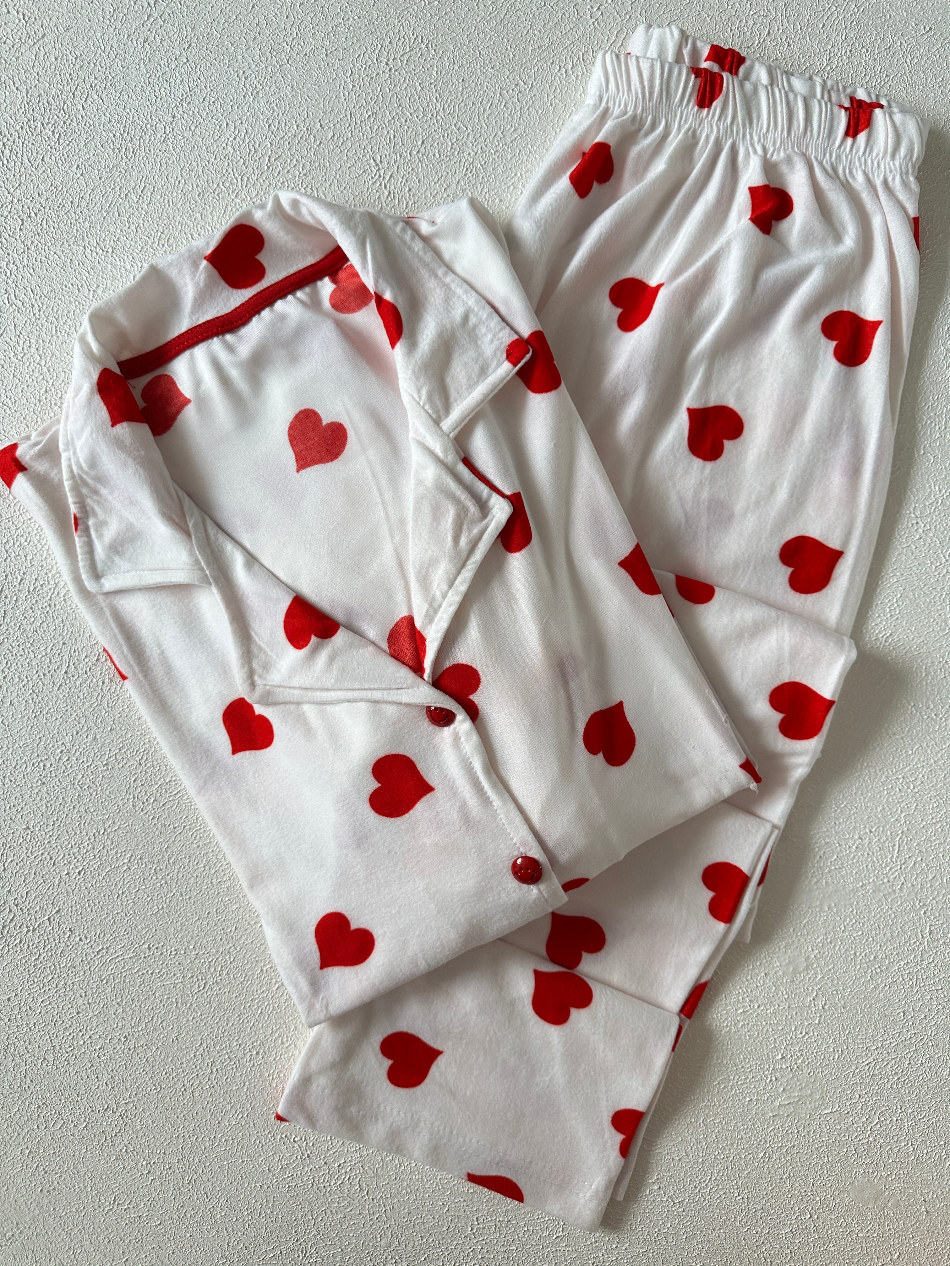 Beyaz Kalpli Pijama Takımı