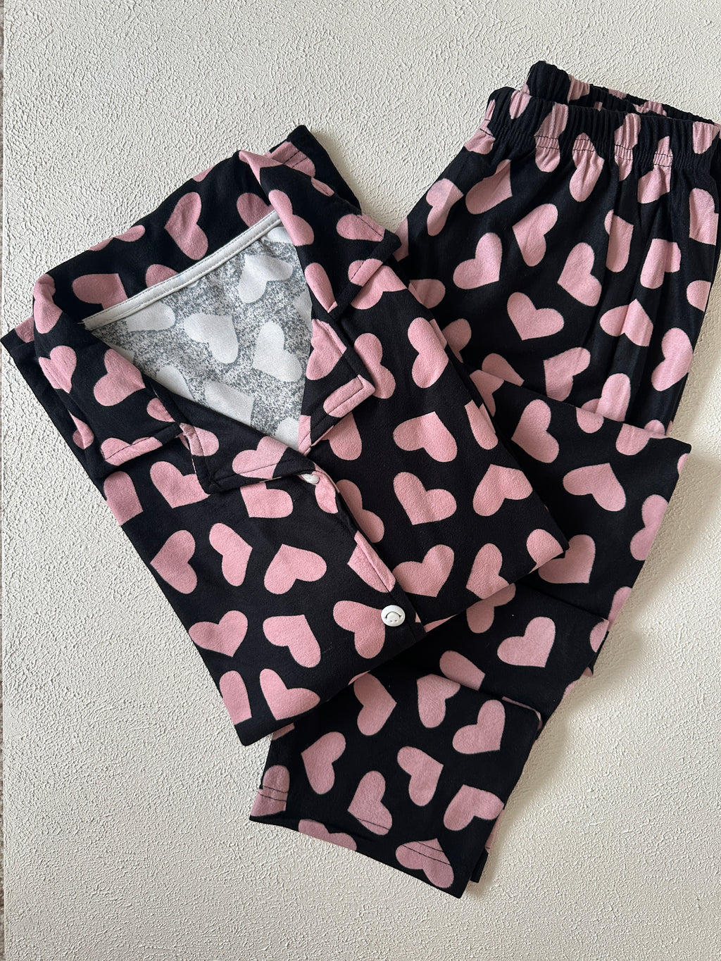 Siyah Kalpli Pijama Takımı