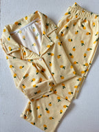 Sarı Ananas Desenli Pijama Takımı