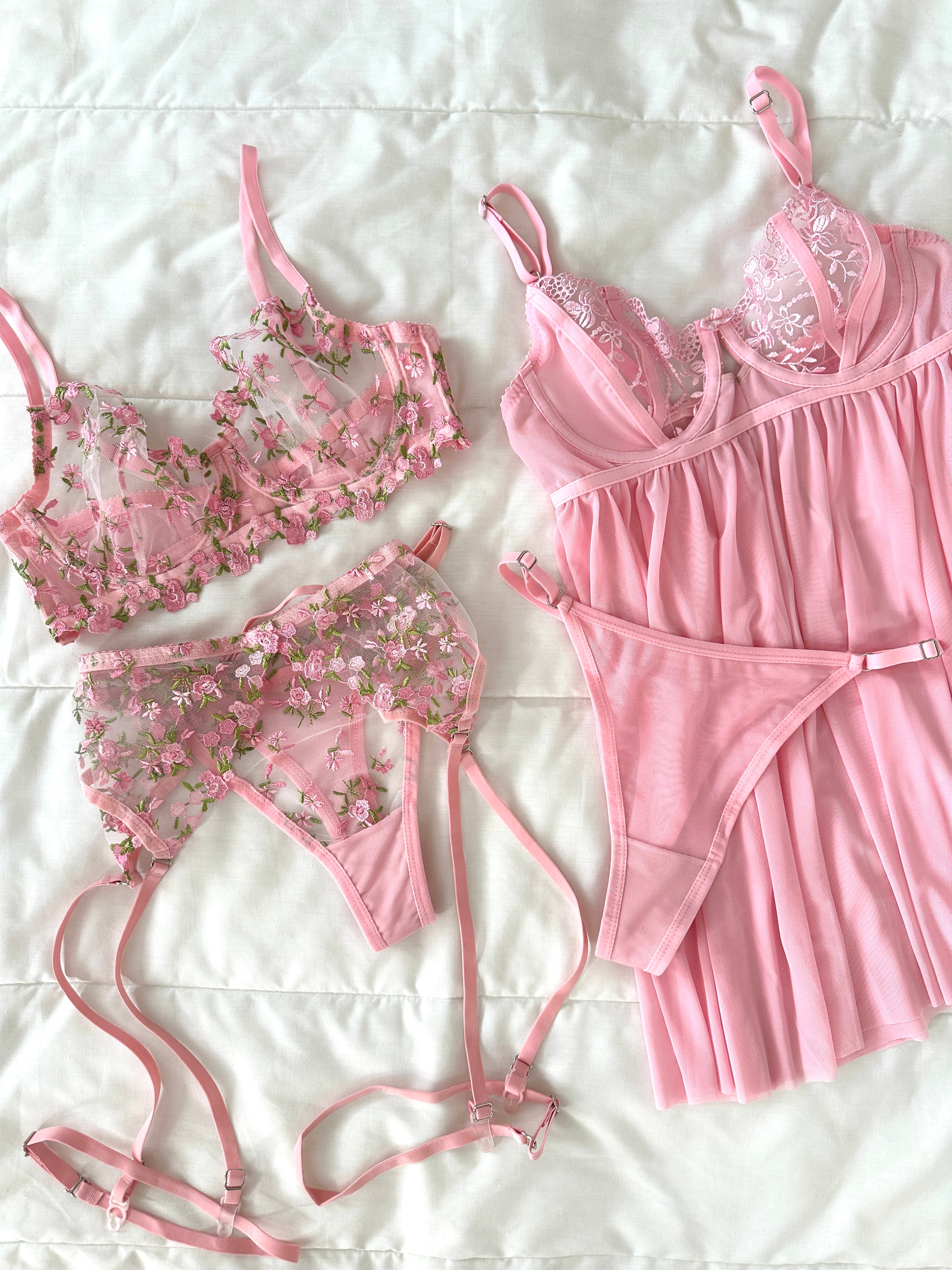 Lunesse Pembe 5'li İç giyim Seti