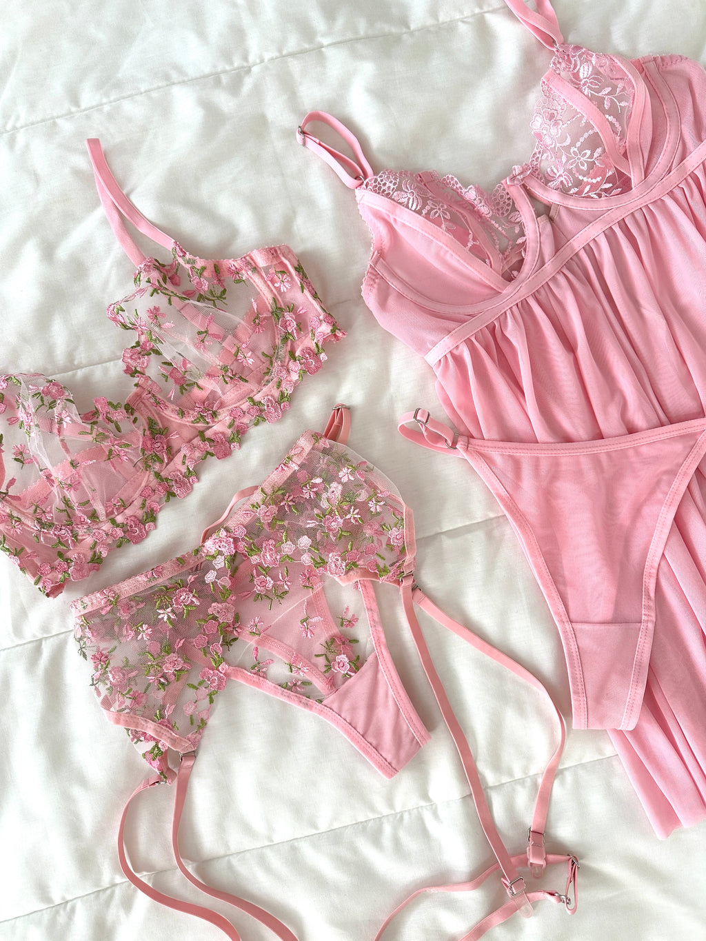 Lunesse Pembe 5'li İç giyim Seti