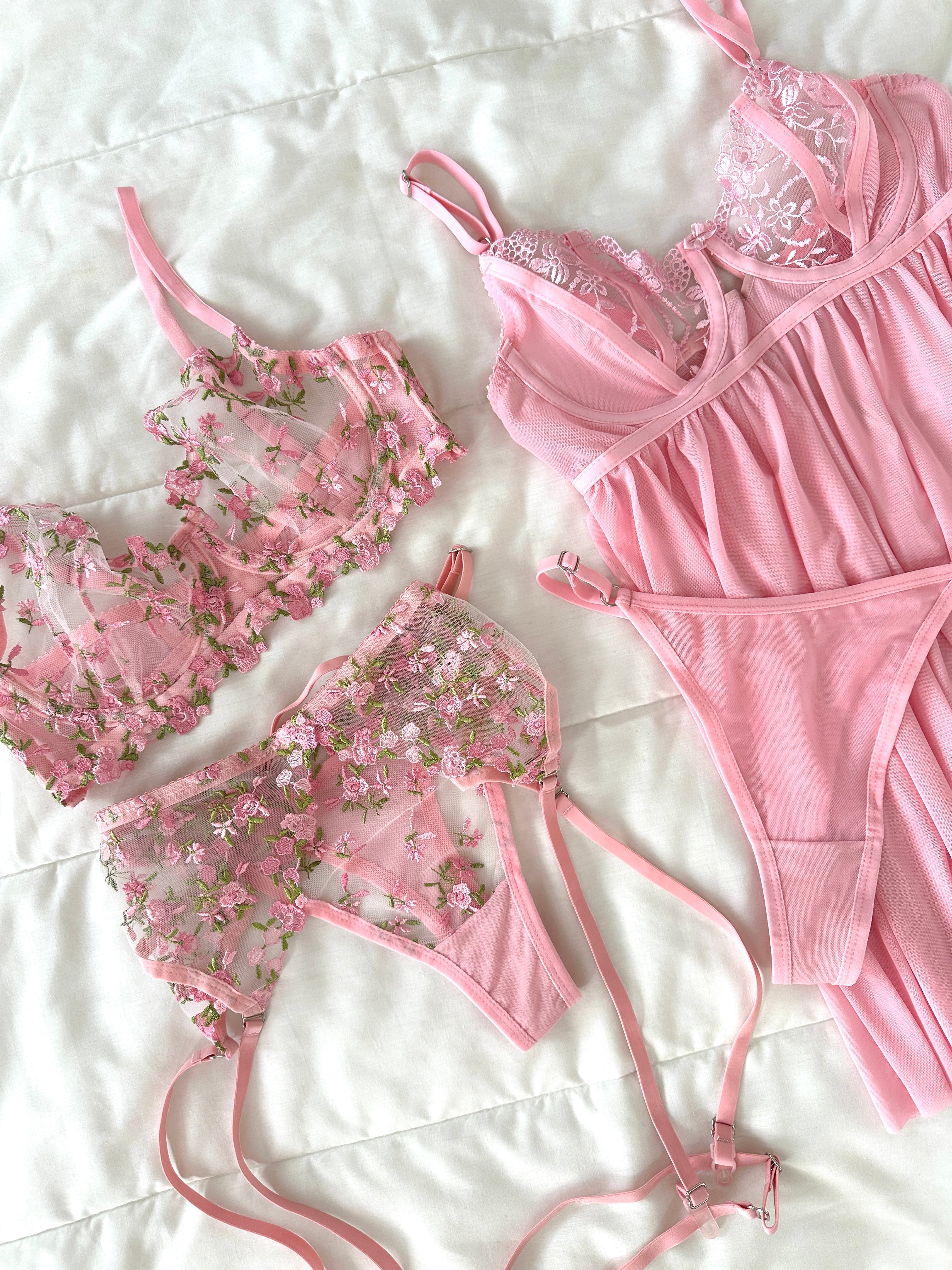 Lunesse Pembe 5'li İç giyim Seti