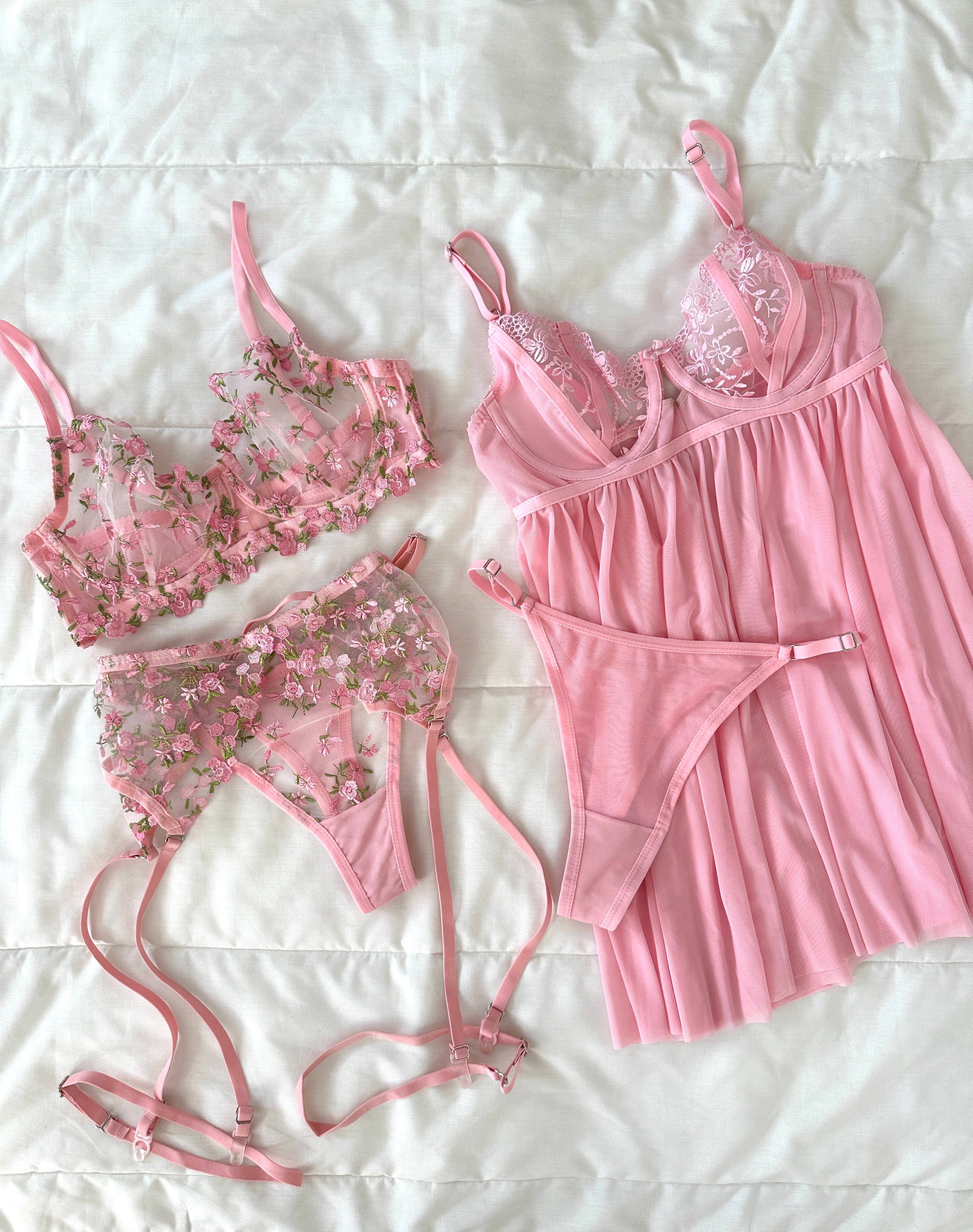 Lunesse Pembe 5'li İç giyim Seti