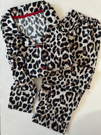 Leopar Desenli Pijama Takımı