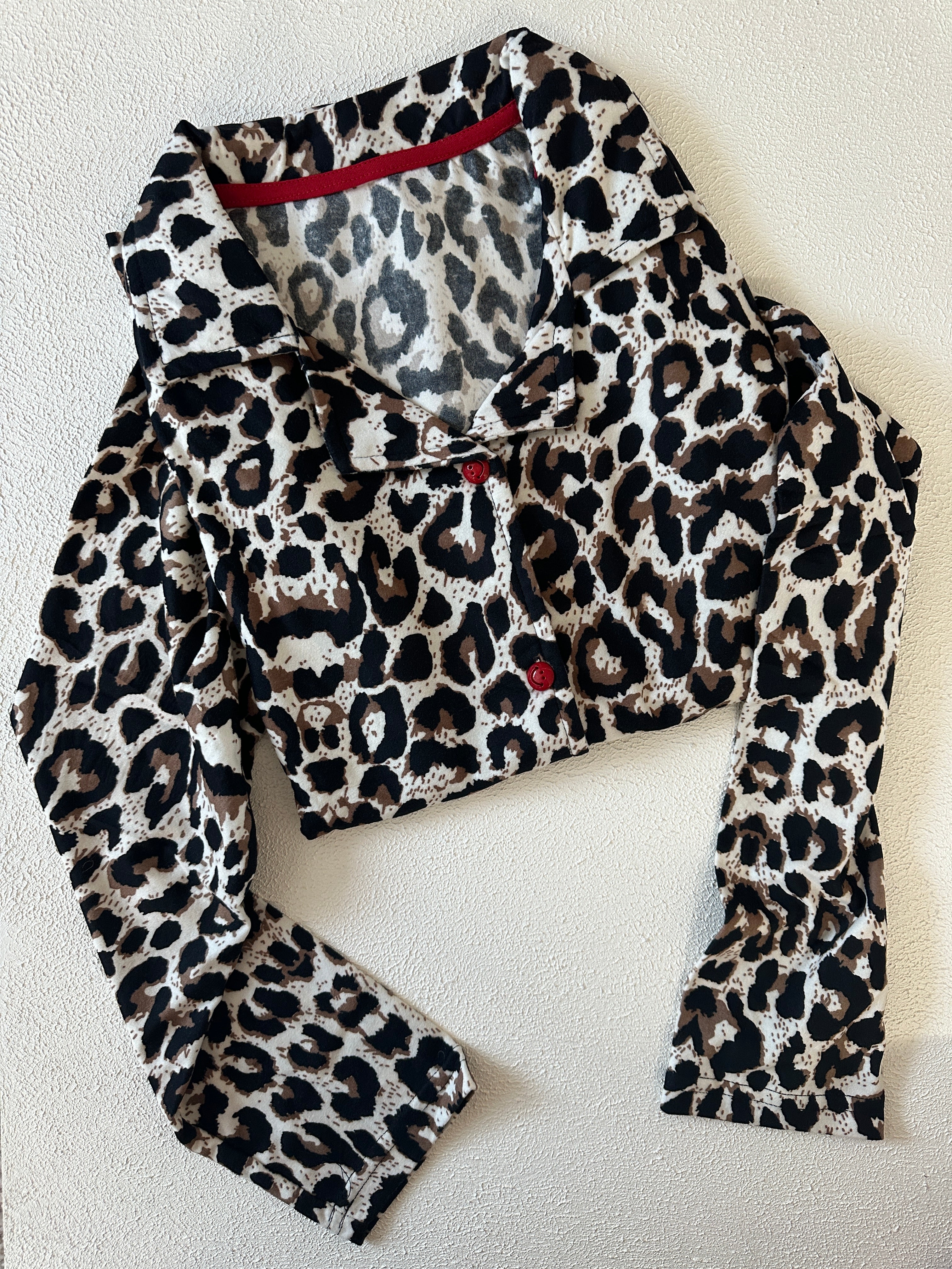 Leopar Desenli Pijama Takımı