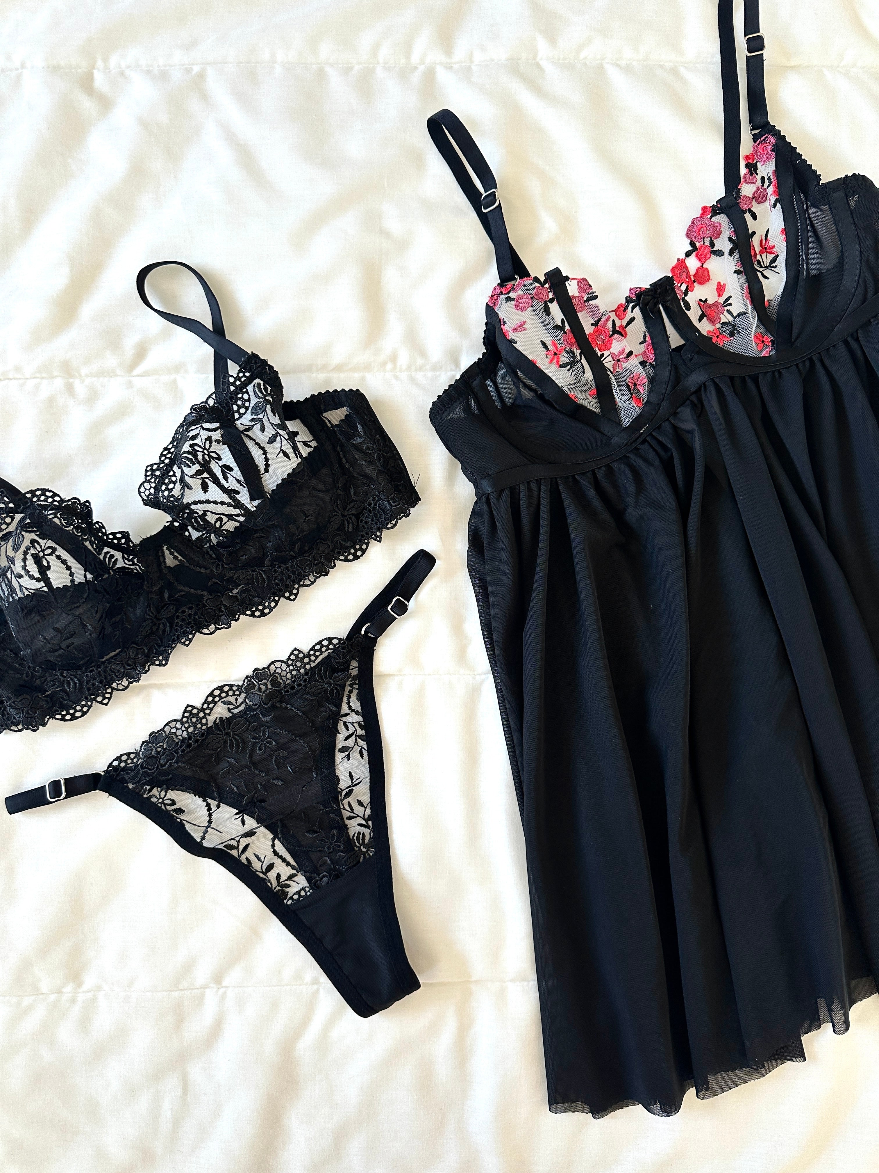 Black Date 4'lü İç giyim Seti