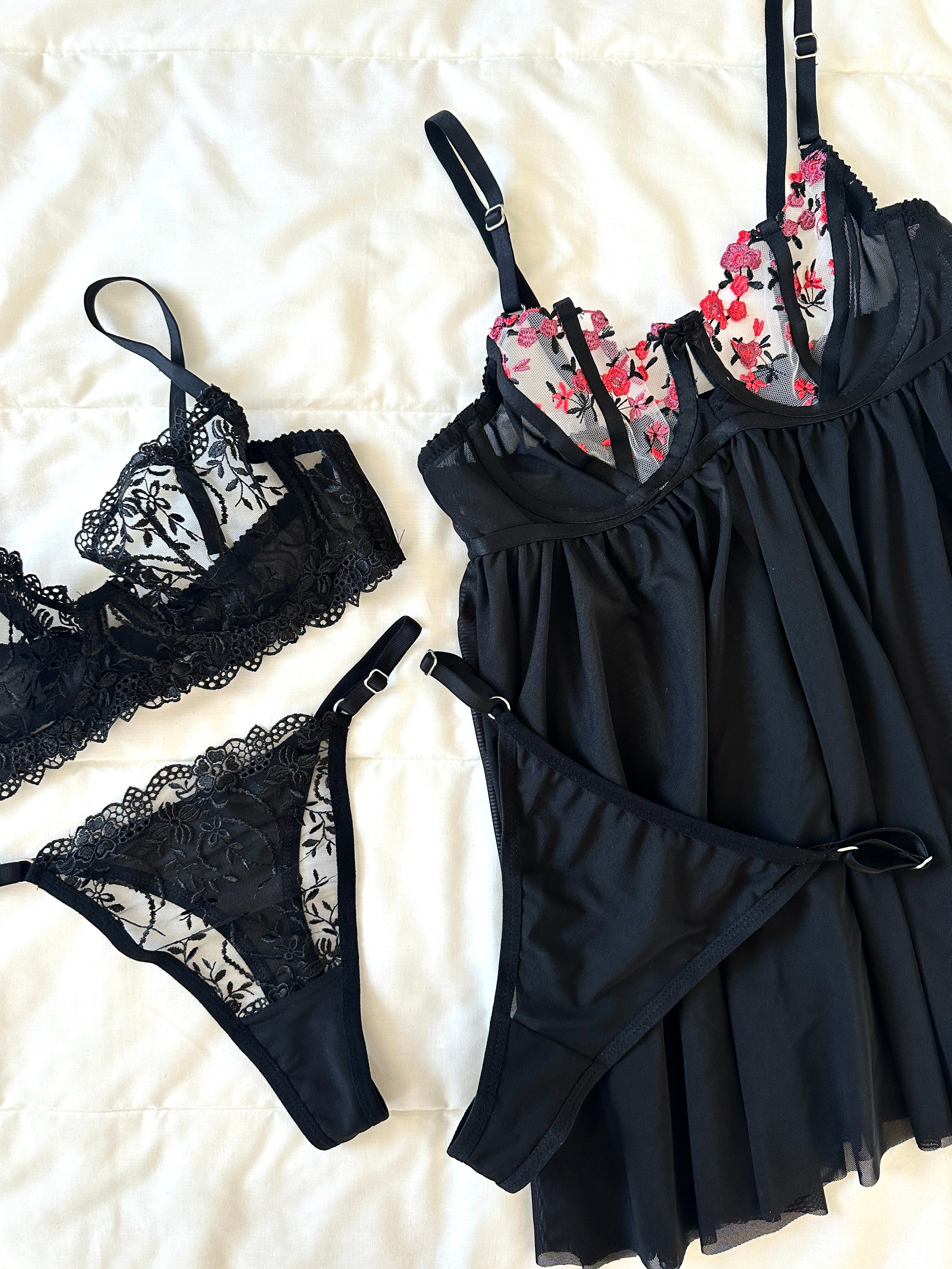 Black Date 4'lü İç giyim Seti