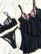 Black Date 4'lü İç giyim Seti