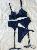 Emilly Lacivert Jartiyer Takım