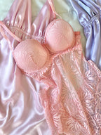 Luna Push up Bodysuit Pembe