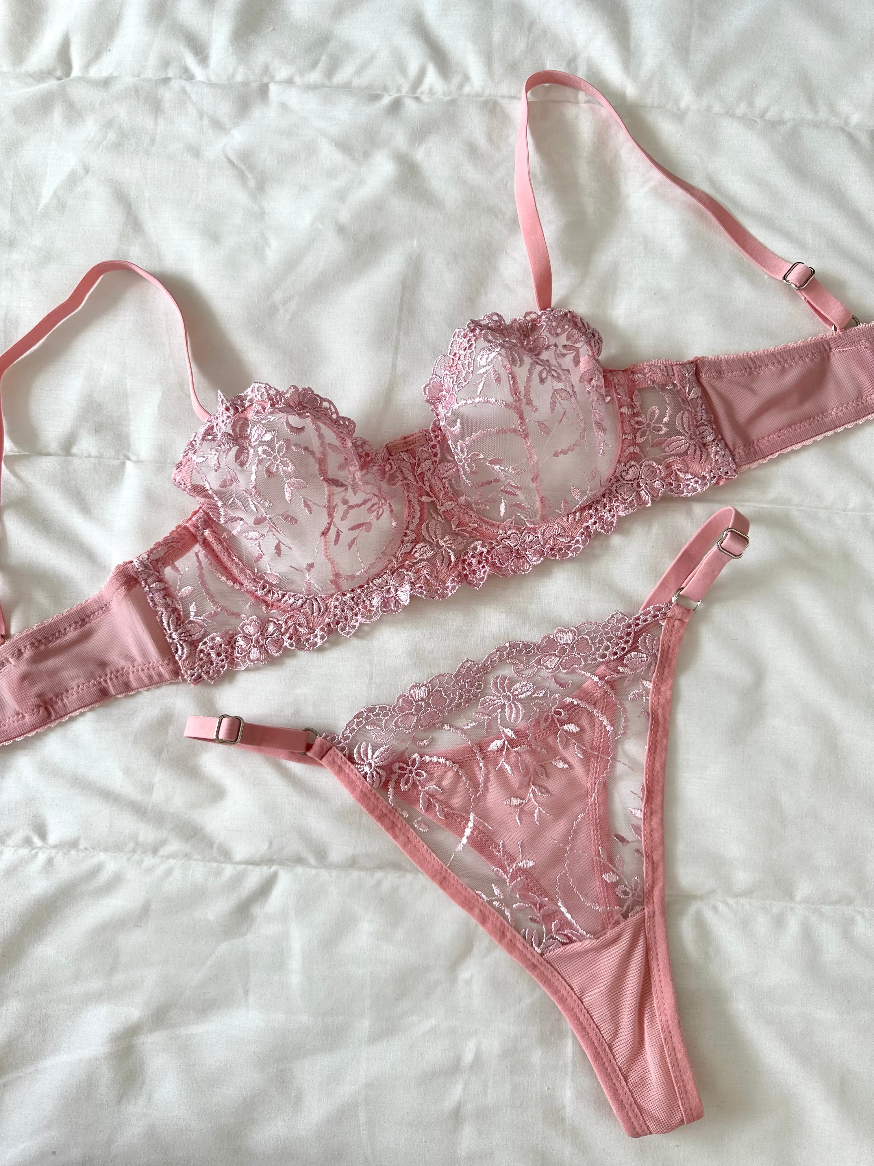 Marte Pembe Bralet Takım.