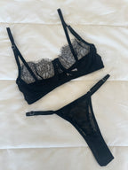 Estella Siyah Bralet Takım