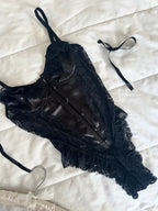 Julia Siyah Bodysuit