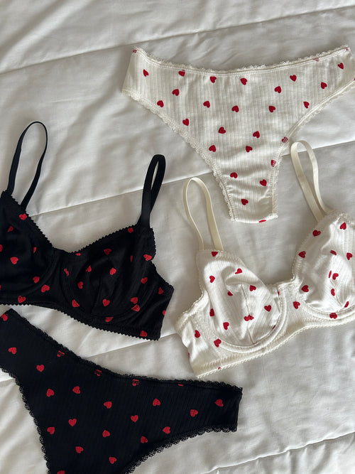 Amore Siyah & Beyaz 2'li İç Giyim Seti