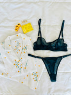 Beyaz Çiçek & Yeşil Crina 2'li Set