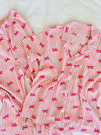 Pembe Fiyonk Bürümcük Pijama Takımı