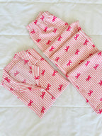 Pembe Fiyonk Bürümcük Pijama Takımı