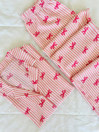 Pembe Fiyonk Bürümcük Pijama Takımı