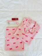 Pembe Fiyonk Bürümcük Pijama Takımı