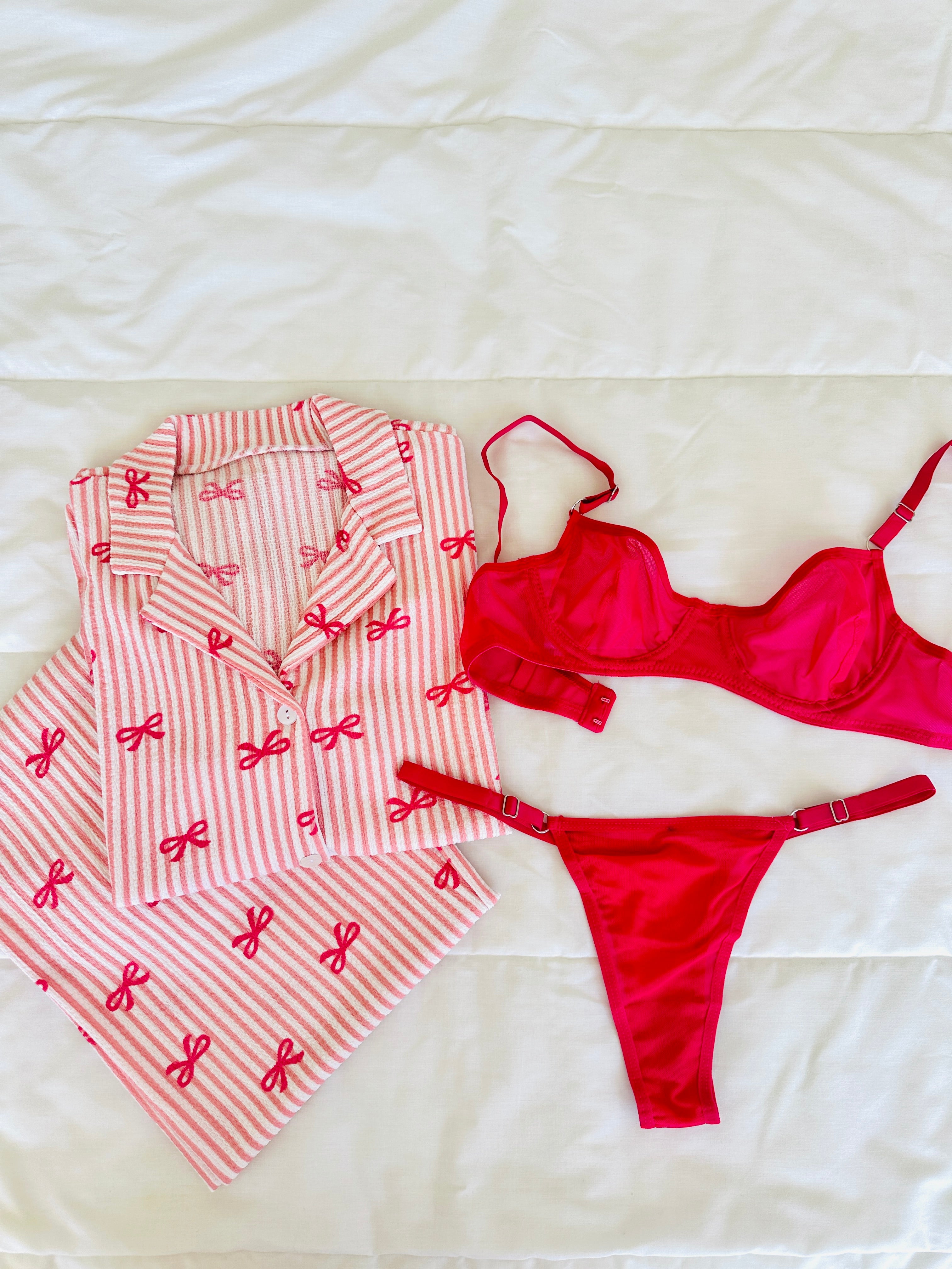 Pembe Fiyonk & Crina Koyu Pembe 2'li Set