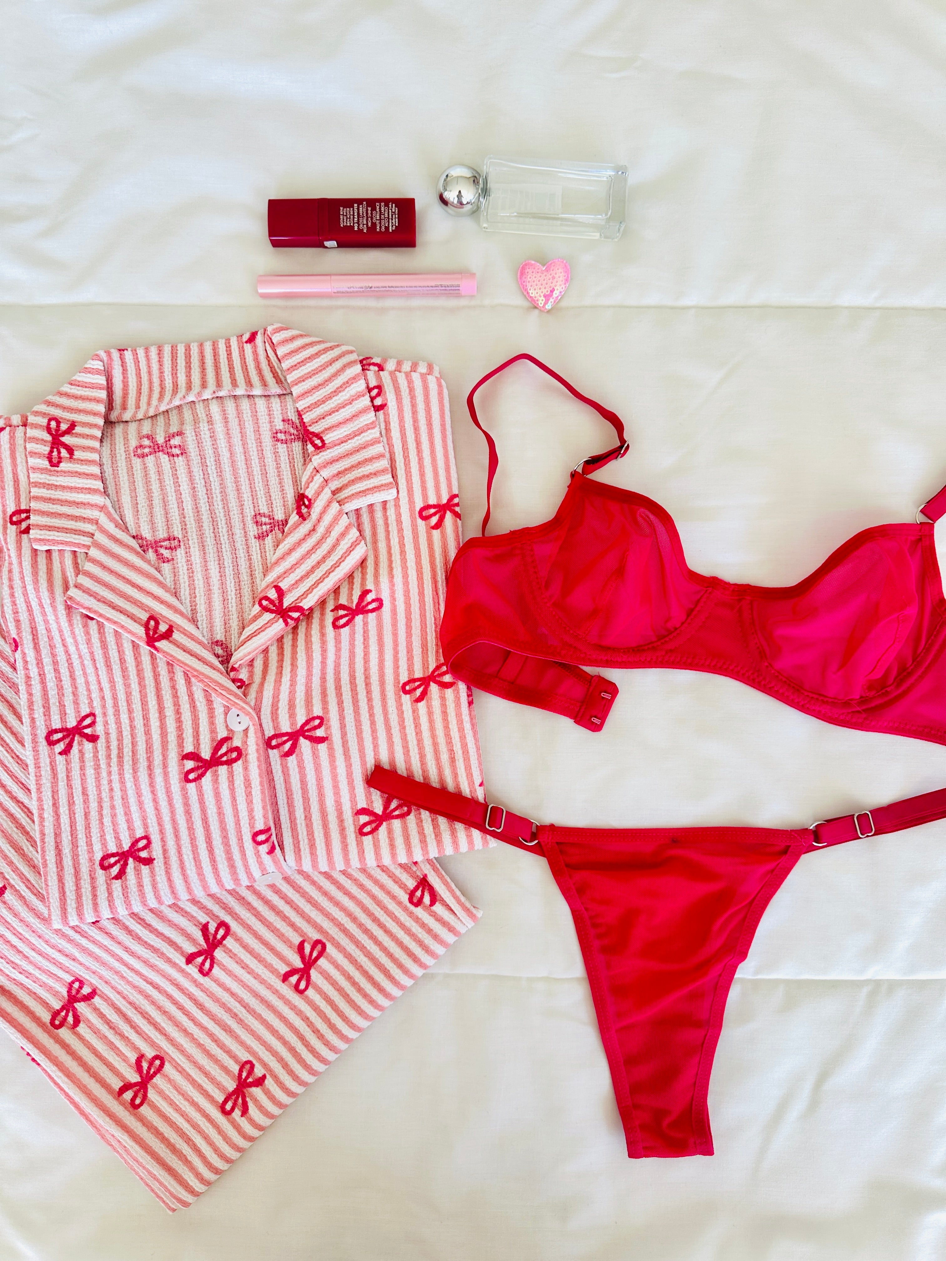 Pembe Fiyonk & Crina Koyu Pembe 2'li Set