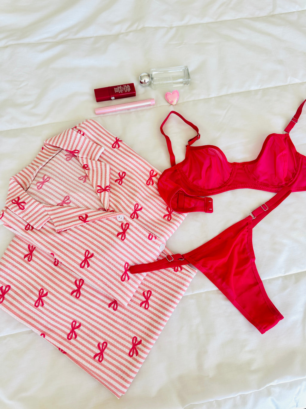 Pembe Fiyonk & Crina Koyu Pembe 2'li Set