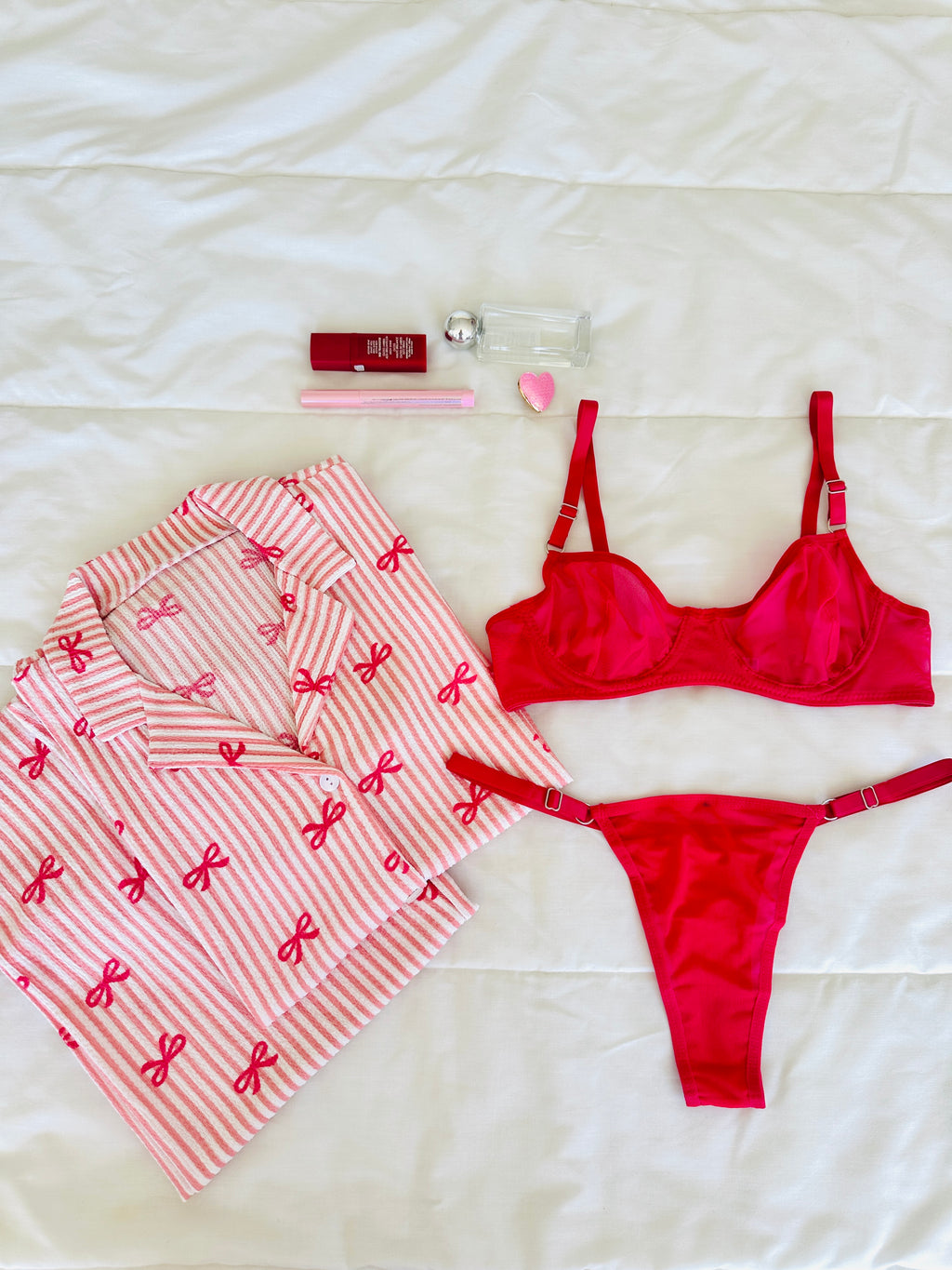 Pembe Fiyonk & Crina Koyu Pembe 2'li Set
