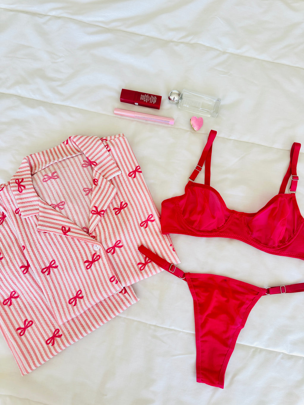 Pembe Fiyonk & Crina Koyu Pembe 2'li Set