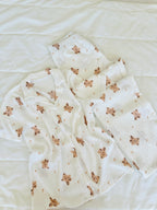 Beyaz Ayıcıklı Bürümcük Pijama Takımı