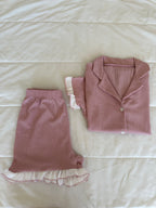 Rose Fırfırlı Şortlu Pijama Takımı