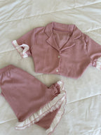 Rose Fırfırlı Şortlu Pijama Takımı